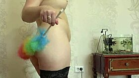 hey, ever seen a hairy pussy get off with a soft brush? this russian solo homemade vid is so wet and wild!