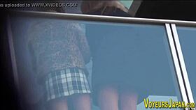 Asians tease with panties and asses outdoors