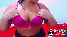 Blonde hotwife with natural tits in sexy lingerie