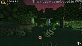 hornycraft minecraft parody hentai game pornplay ep 25 the creeper girl in red micro bikini