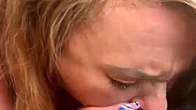 pawg chloe blacc deepthroating huge bbc on her knees