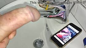 Gardener Discovers Boss's XVideos Page And Masturbates In Bathroom While She Washes Dishes