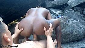 Ebony Girl Fucks In Mountains
