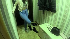 Hot Oral Session With Lovely Babe In Kitchen