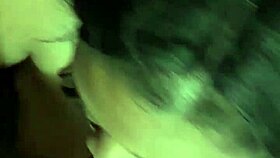 Ebony babe gives head to big black cock. She gags and chokes during deepthroat.