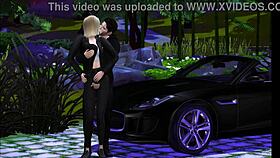 scarlett sneaks out to fuck the hot gardener in 3d hentai