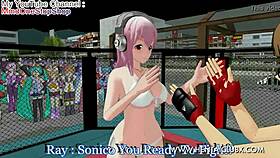 i watched this sexy anime girl get ballbusted in a fight, ryona hentai