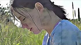 Cartoon brunette teen adventure