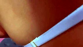 Young latina couple fucks hard with monster cock in mirror to orgasm