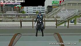 i watched this sexy anime girl get ballbusted in a fight, ryona hentai