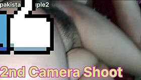 Bent over doggystyle fucking with cumshot on homemade pussy