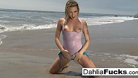 The scene of Solace is an interesting masturbation scene featuring blonde pornstar Dahlia Sky
