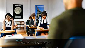 Intense exam with big tits brunette