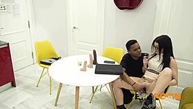 Does Monica Smiler seduce the black candidate to fuck her ass?