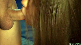 i give a close up blowjob and swallow cum from my cute teen friend