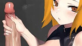 hey, wanna see tsunade give the wildest handjob in this anime hentai scene?