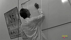 slutty milf gets fingered and sucked by doctors at work