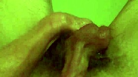 gay guy jerks off in the shower, casual and steamy.