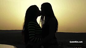 Busty russian pornstar kira queen hot lesbo action with sexy brunette