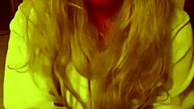 The devil in costume sucks out his soul with a gloved handjob, reaching a horny orgasm on Halloween.