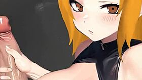 hey, wanna see tsunade give the wildest handjob in this anime hentai scene?