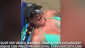 Blonde wife enjoys beach anal with monster cock cumshot