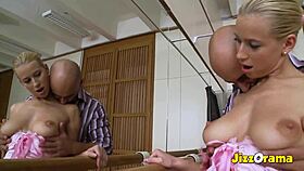 Wow, that ballerina handles such a huge cock like a pro on Jizzorama!