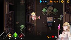 shalis captured by wild boar, bent over for doggystyle creampie in dungeon