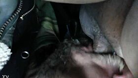 A man receives oral in the car during work