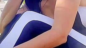 boyfriend leaves beautiful latina milf alone, i take her home for bent over doggystyle