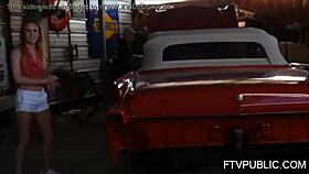 New teen 18+ flashing outdoors in public teasing amateurs