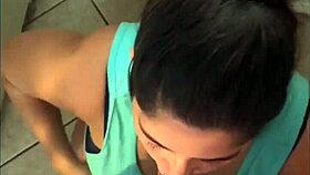 wife interacts with neighbors while watching