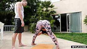 richelle ryan, big ass milf, blows her stepson's monster cock.