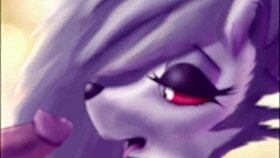 Loona From Helluva Boss Gives Detailed Blowjob In Furry Cartoon Style