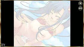 guan yu in swimsuit from shinrenki musou tenka touitsu den gif
