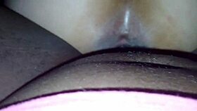 Wow, she's sitting on that huge black cock!