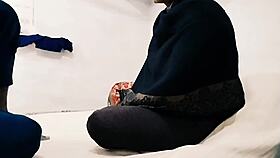 Indian babe with big tits gets horny and enjoys fast sex.