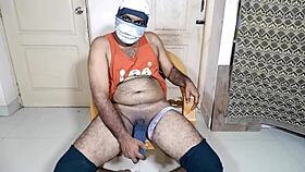 Playing with black toy and girlfriend's hand toy.