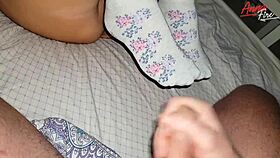 that housewife gave a footjob in white socks and i came on them 😍