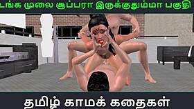 this tamil audio story about an indian girl in a hot threesome, animated and all.