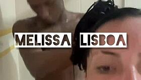 Fat black guy fucked me bareback in the shower and came on my face.