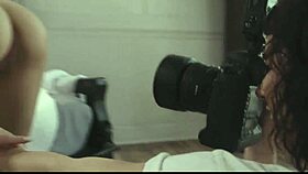 lingerie model olive glass paige owens licks photographer's pussy and fingers her