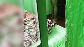 Hey, caught my cousin dressing after a shower, things got wild at my uncle's house!