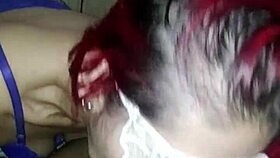 Can this redhead wife in lingerie handle that big cock?