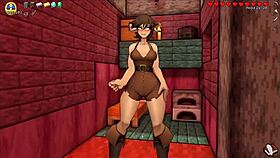 Minecraft parody hentai with creeper girl and piglette