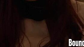 lesbian slave cums under strapon