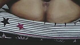 Does she masturbate with cum on her milf pussy?