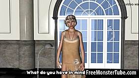 i'm the hot 3d blonde babe geting fucked hard in my pussy