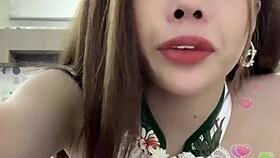 girl exposes her chest