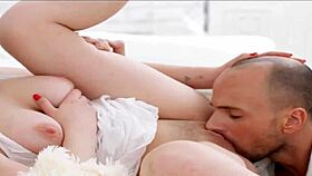 Hard cock squeezed between big boobs, oh no, it's so tight